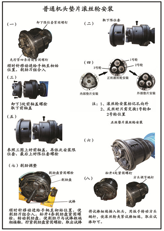 鋼筋滾絲機墊片安裝圖